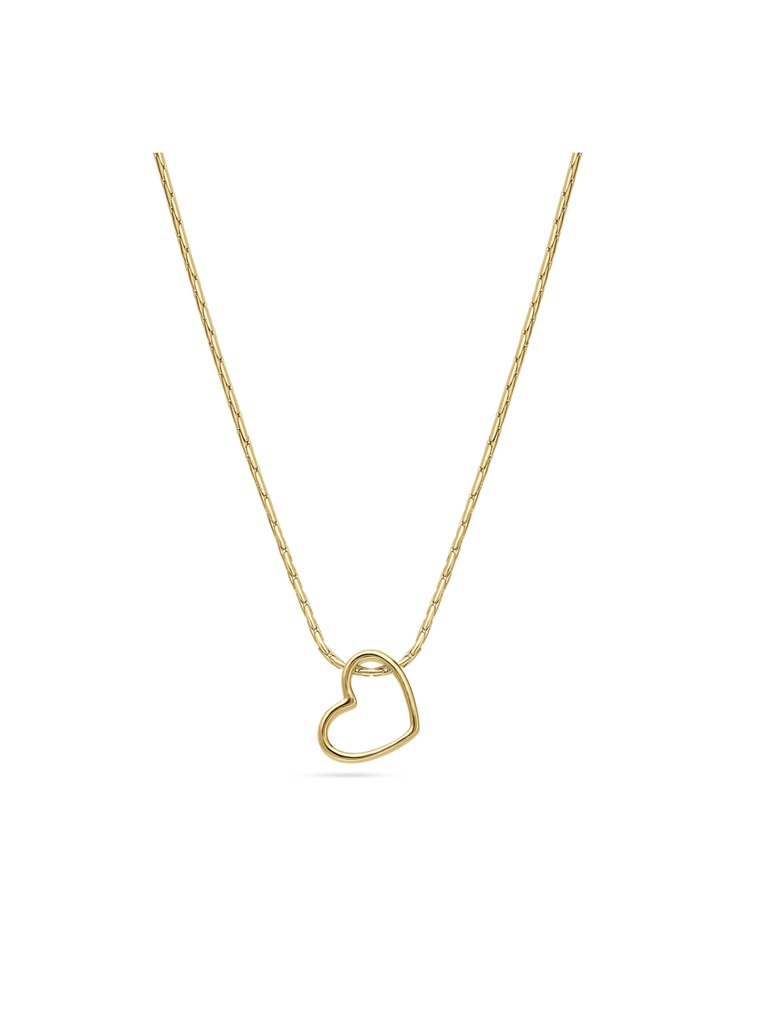 Fio com pendente coração banhado a ouro