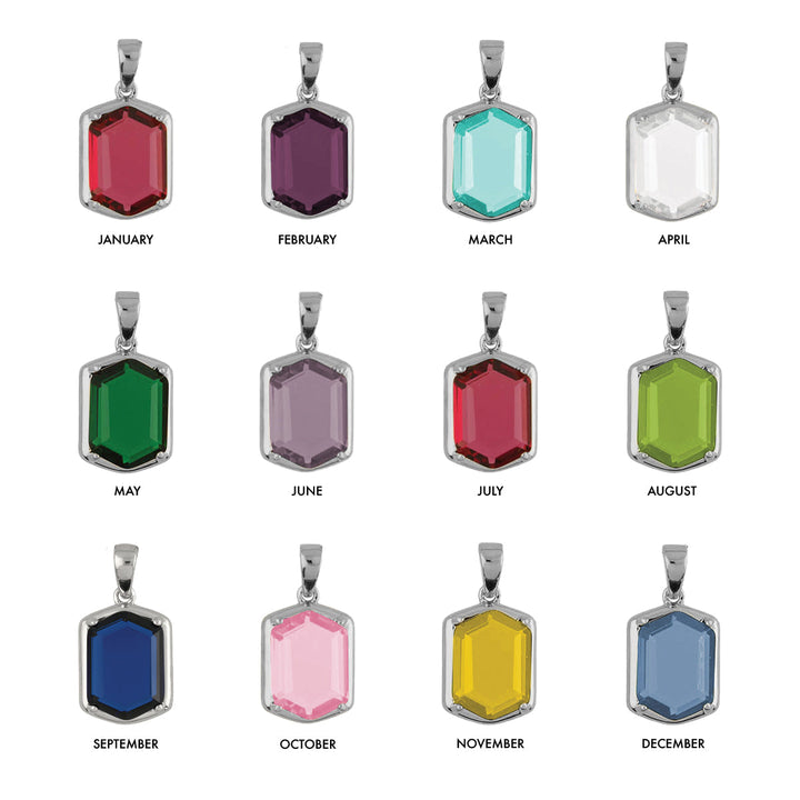 Fio com pendente em prata 925 com zircónia roxo