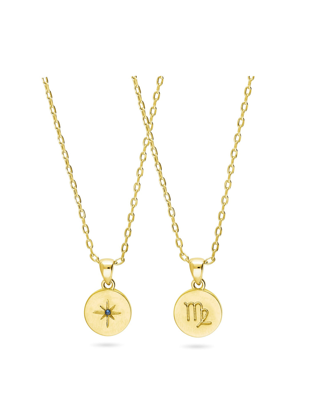 Fio com pendente do signo Virgem banhado a ouro