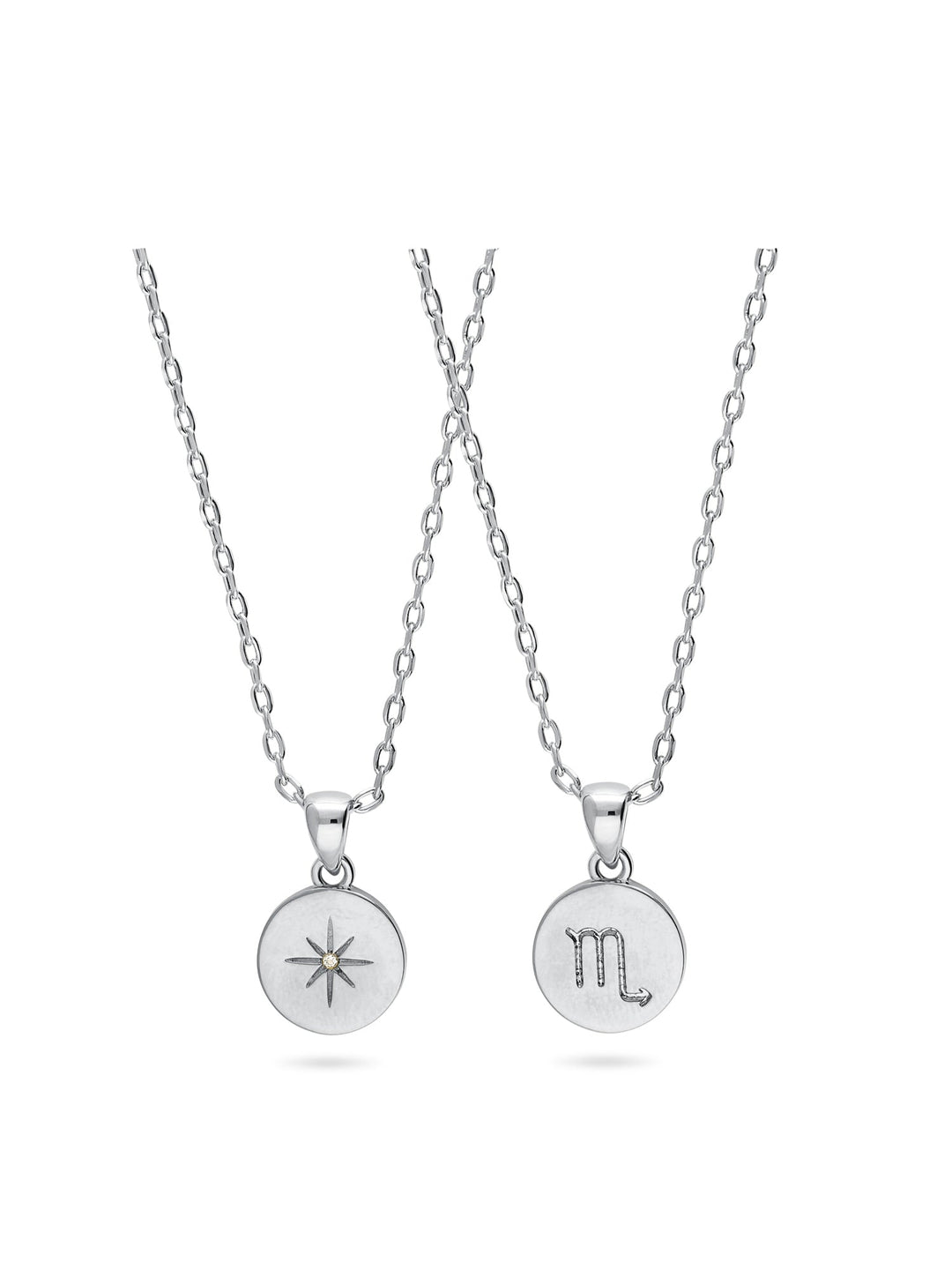 Fio com pendente do signo Escorpião em prata 925