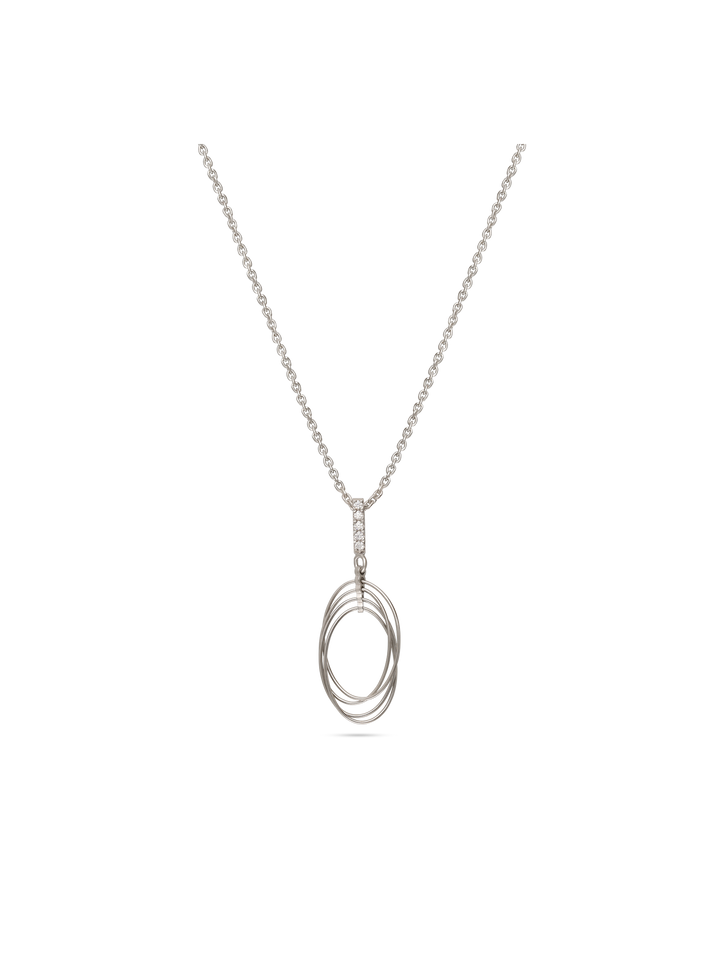 Fio com pendente em prata 925 com zircónia