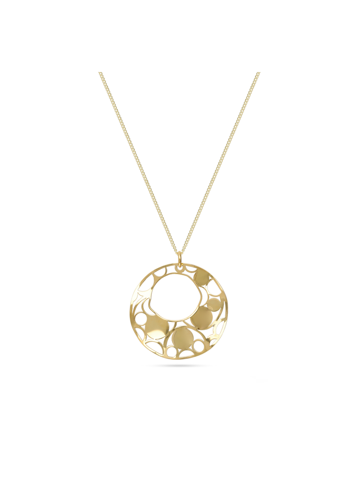 Fio com pendente círculo banhado a ouro