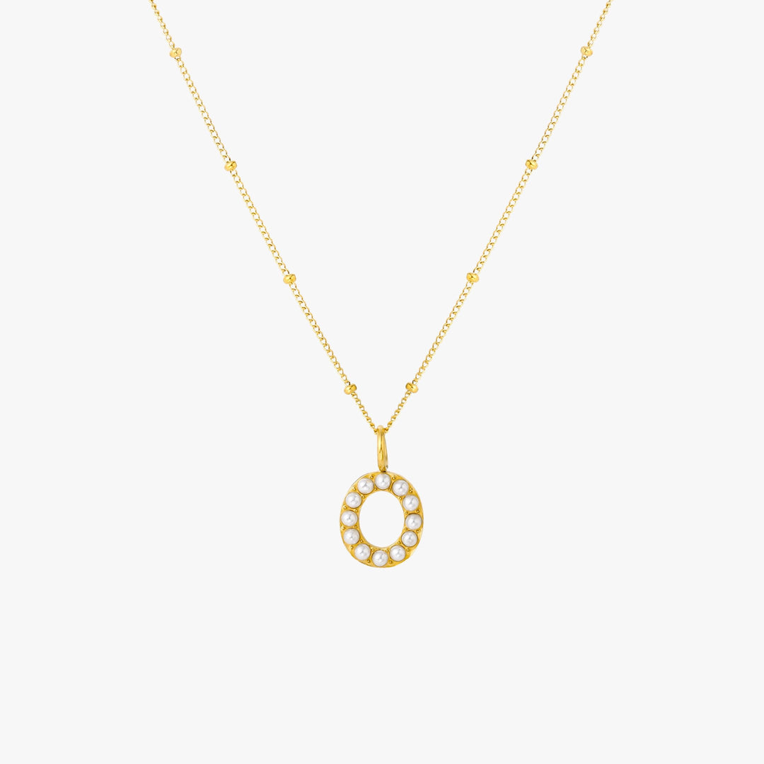 Pearl Initial Necklace
