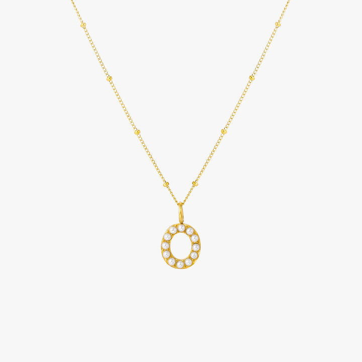 Pearl Initial Necklace
