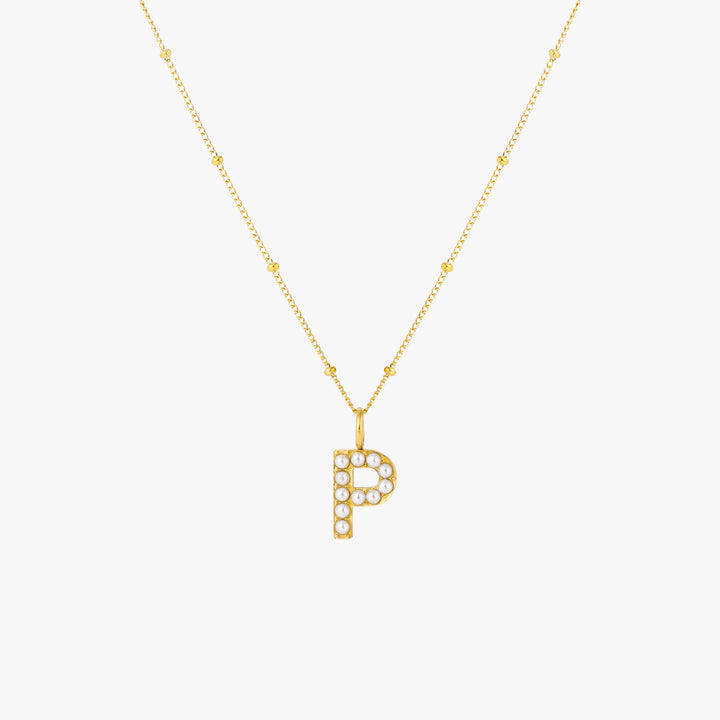 Pearl Initial Necklace