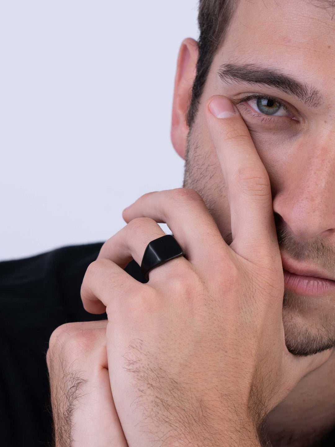 Anel masculino em aço inoxidável