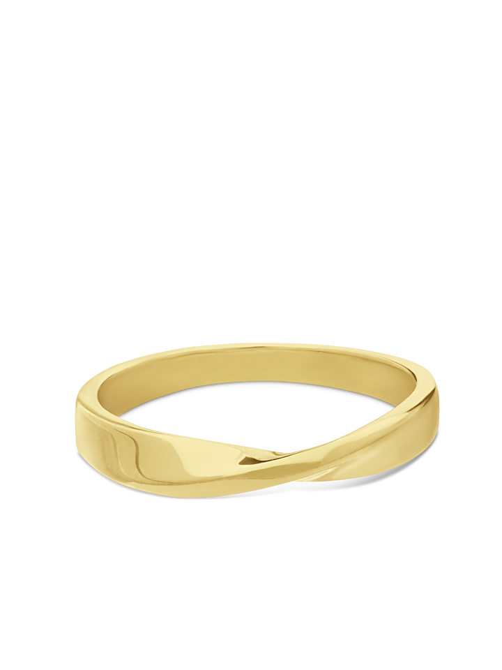 Aliança delicada banhada a ouro