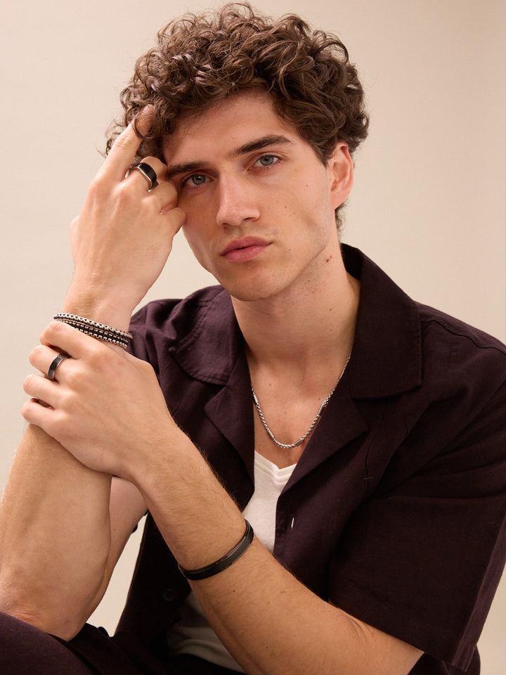 Anel masculino em aço inoxidável