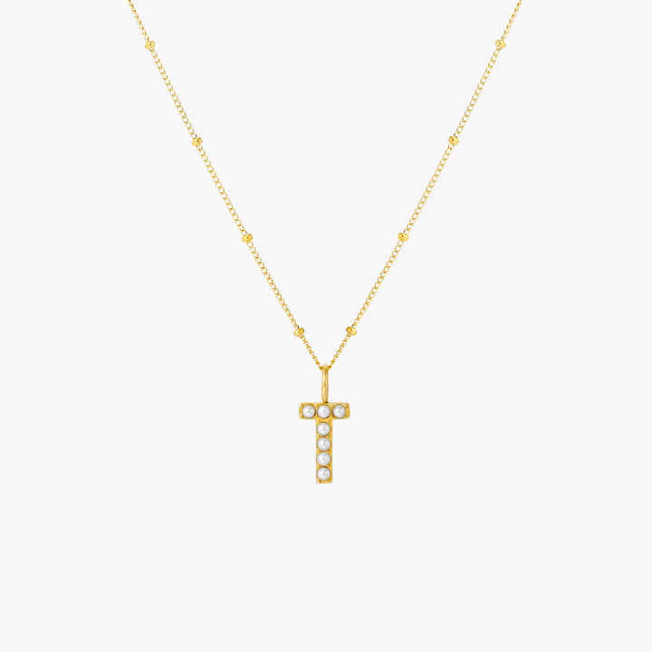 Pearl Initial Necklace