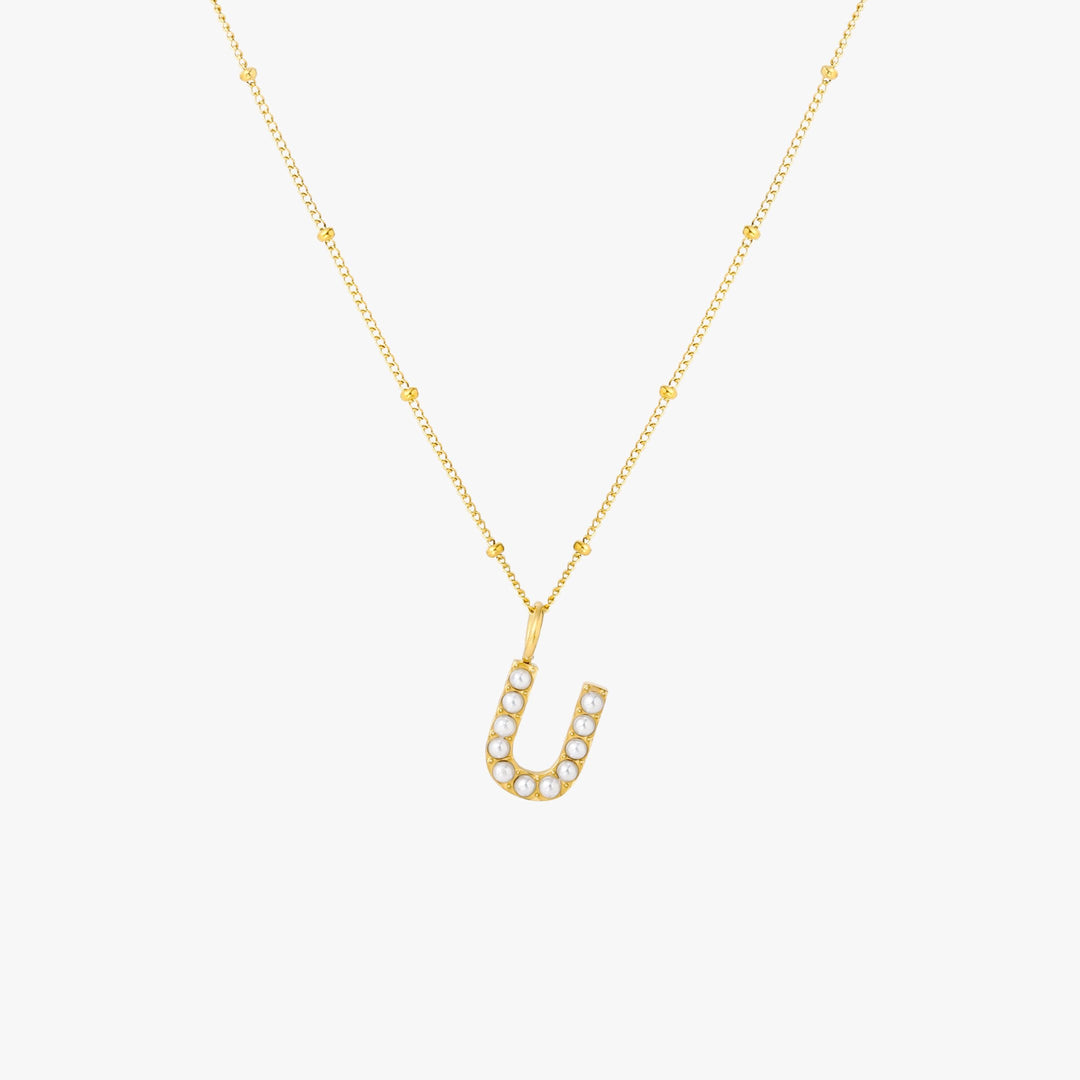 Pearl Initial Necklace