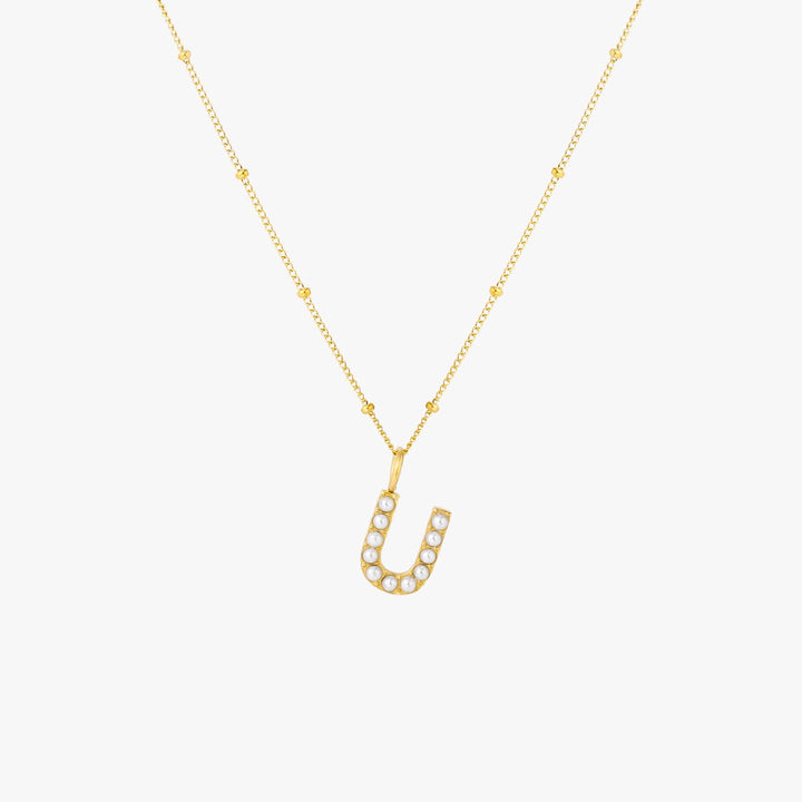Pearl Initial Necklace