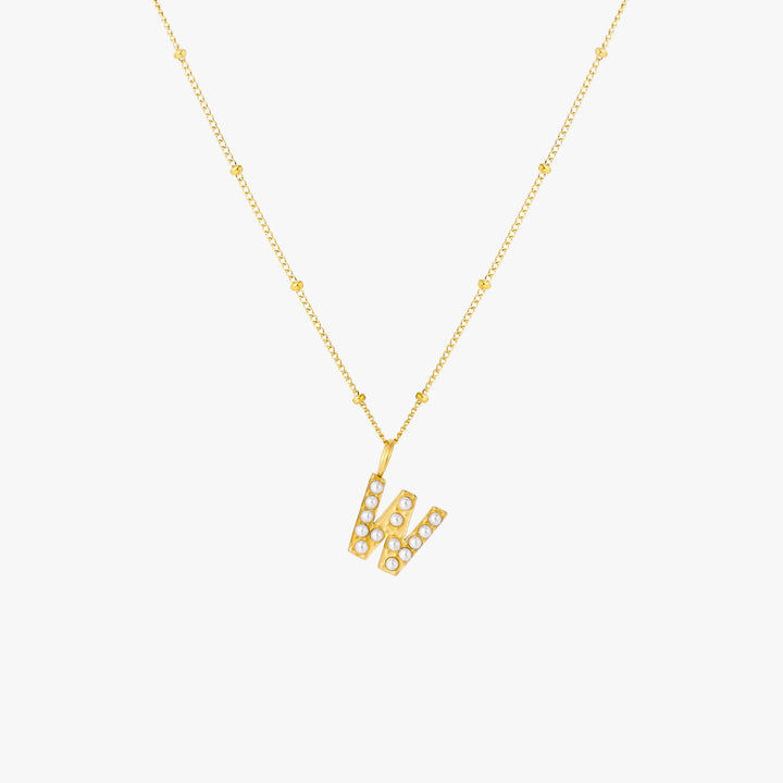 Pearl Initial Necklace