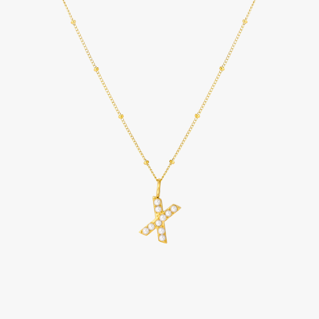 Pearl Initial Necklace