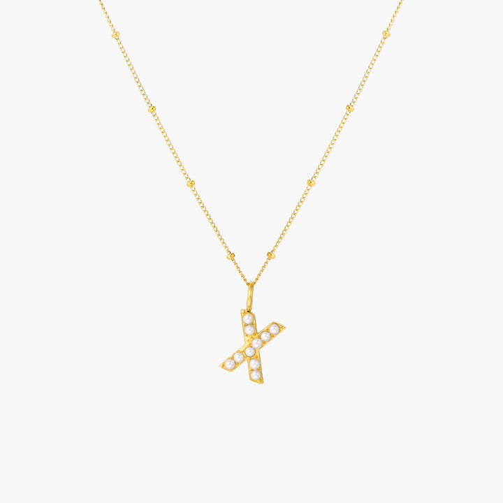Pearl Initial Necklace