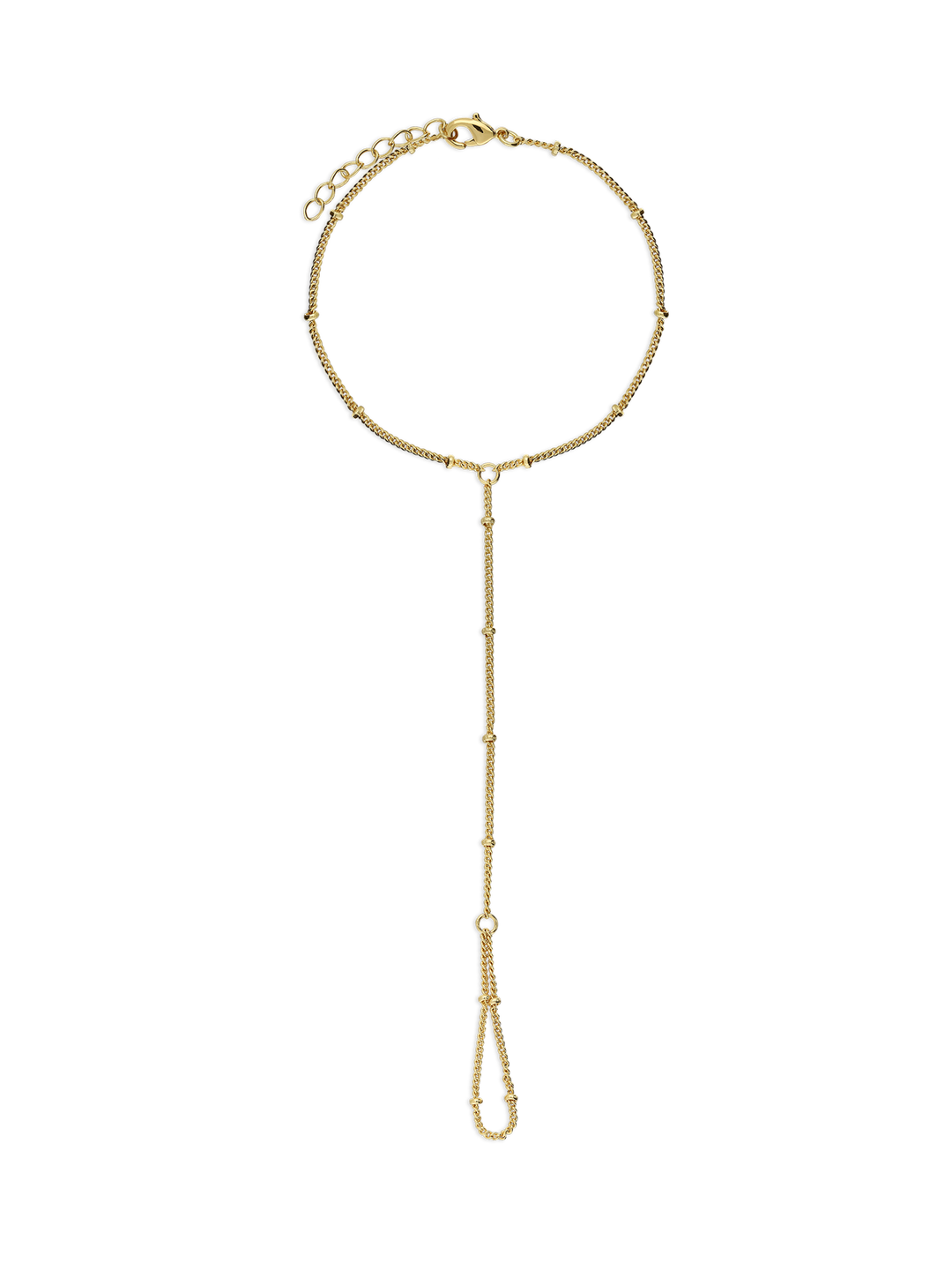 Pulseira de mão banhada a ouro com bolinhas