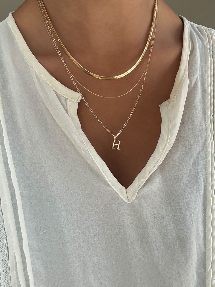 Initial Necklace Set
