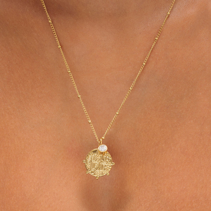 "ELORA" Greek Medallion Necklace