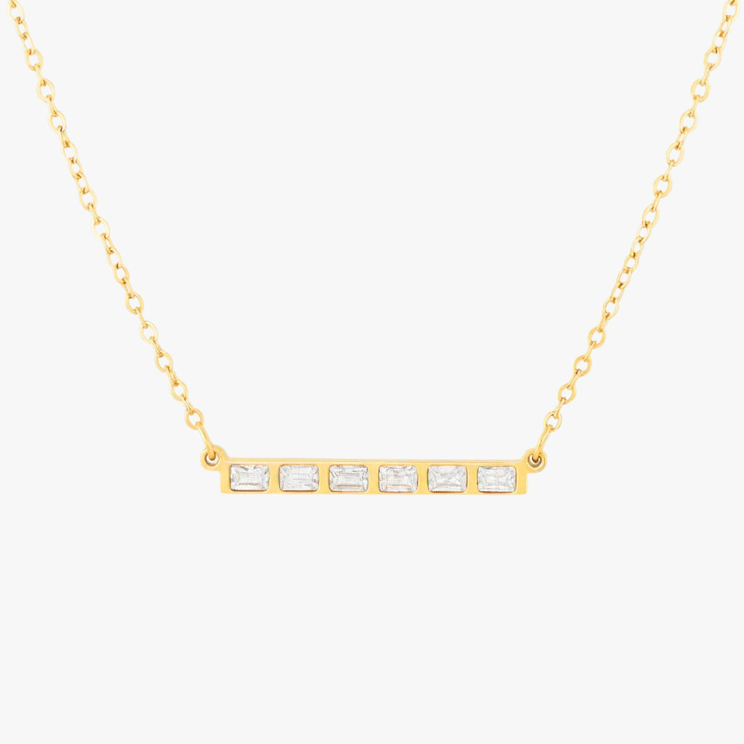 Baguette Line Necklace