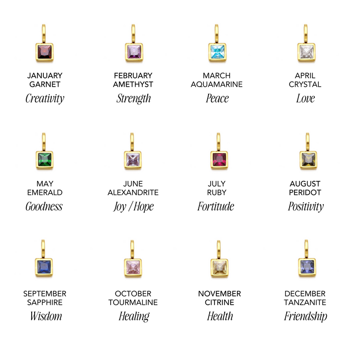 Paperclip Birthstone Necklace
