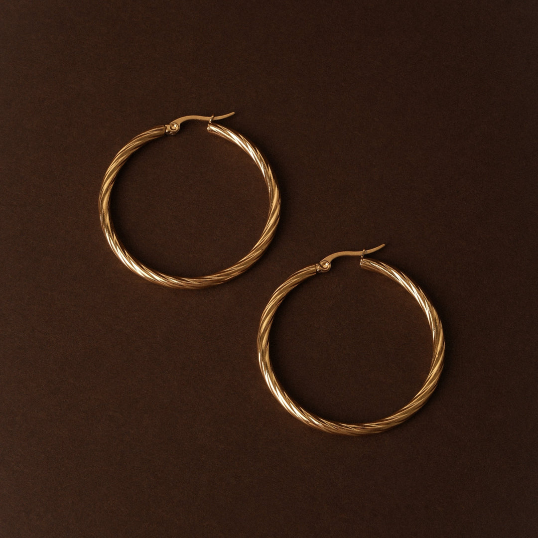 Bold Twisted Hoops