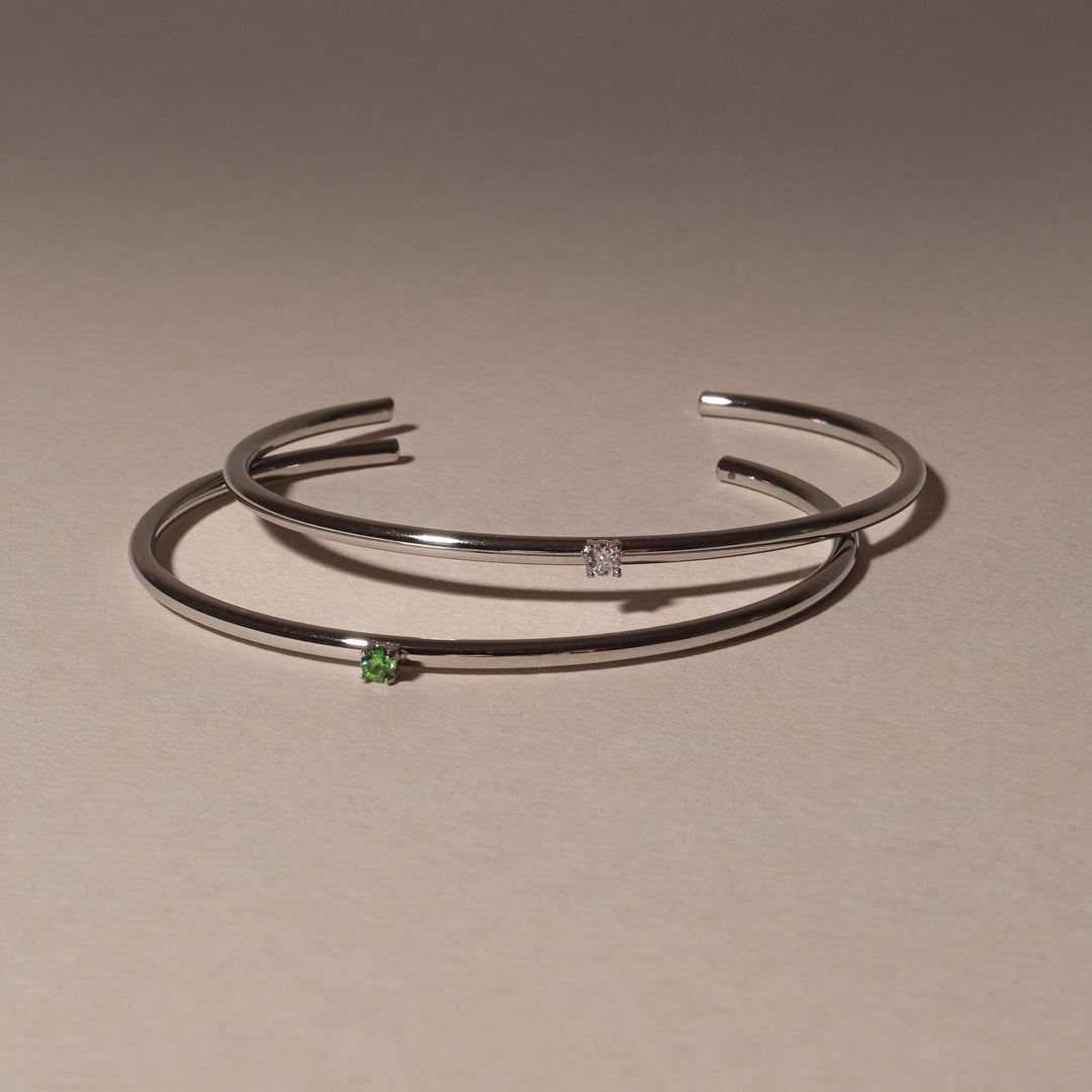 Thin Emerald Cuff