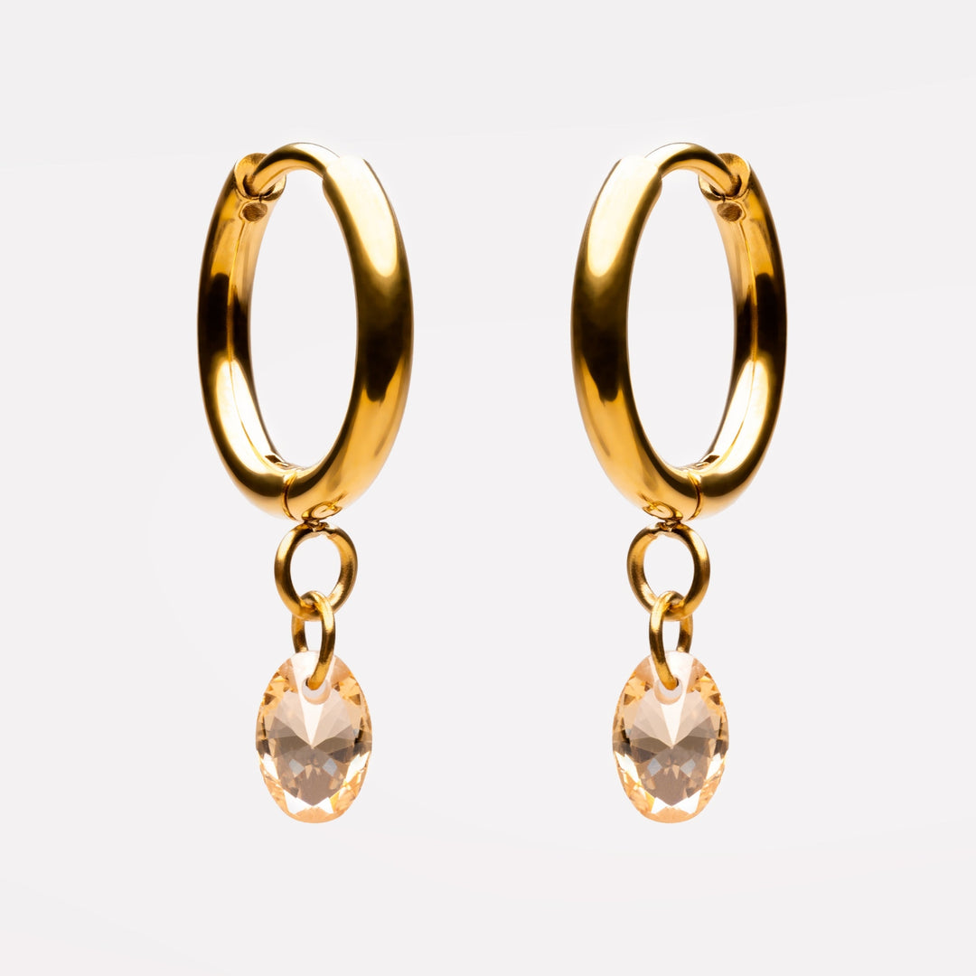 Rosé Drop Earrings