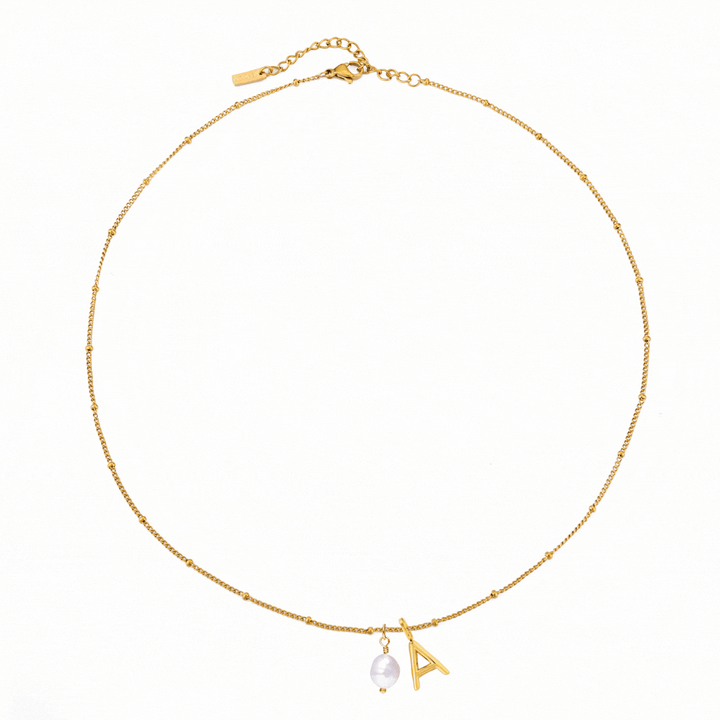 Initial & Pearl Necklace