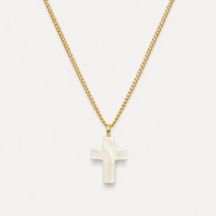 Mother of Pearl Cross Necklace