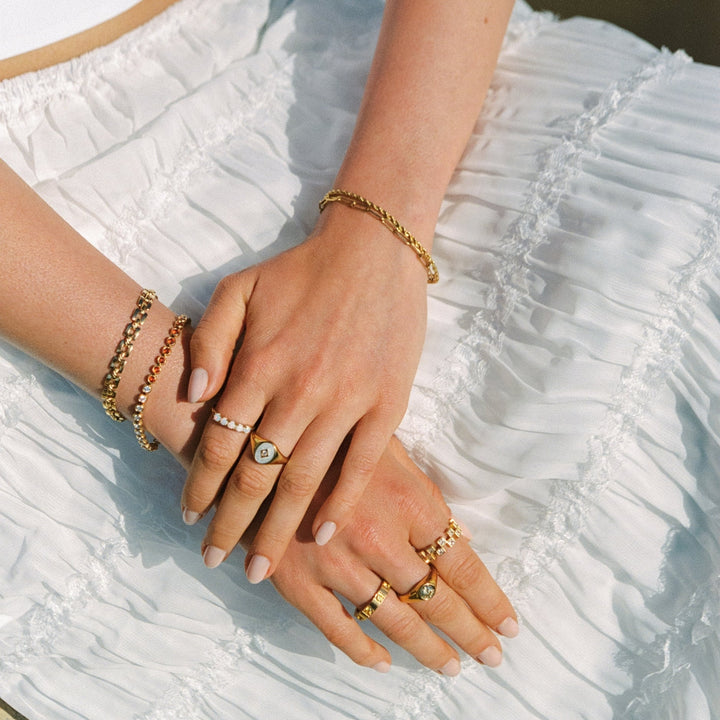 Opal Band Ring