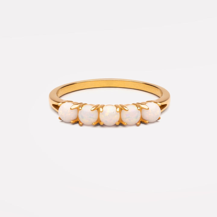 Opal Band Ring