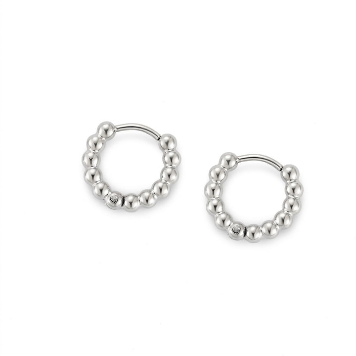 Beaded Hoops Earrings