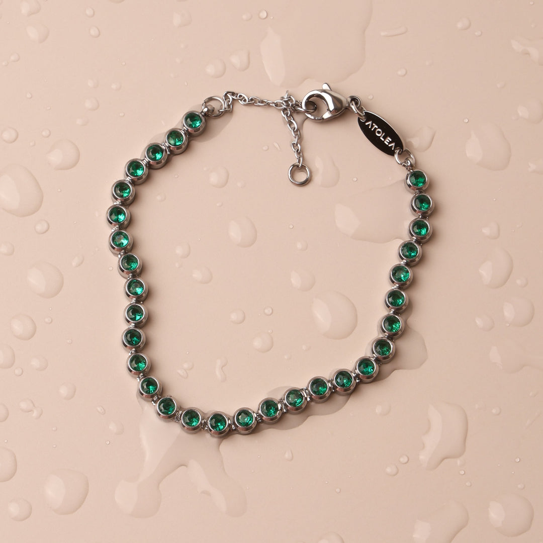 Green Tennis Bracelet